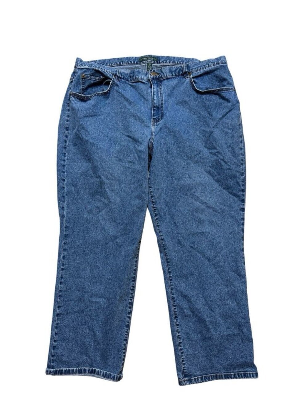 Lauren Ralph Lauren Jeans 22W Straight Leg Denim Blue Plus Size